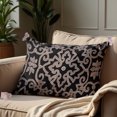 thumbnail image 6 of Throw Pillow Covers - Set of 4 Embroidered Decorative Cushion Case for Home Decor Sofa Couch Chair Bed Patio Living Room Bedroom Car Office Study - Black Beige, 14x20 Inches, 6 of 9