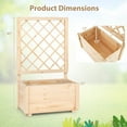 thumbnail image 3 of Costway 2 PCS 40" Tall Wooden Raised Garden Bed with Lattice Trellis for Climbing Vine, 3 of 10