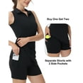 thumbnail image 5 of Tennis Dress for Women Golf Outfits with Shorts and Pockets Sleeveless Active Exercise Athletic Dresses for Women Black L, 5 of 8