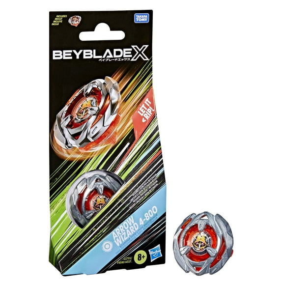 Beyblade X Arrow Wizard 4-80O Booster Pack Set with Stamina Type Top, Ages 8 