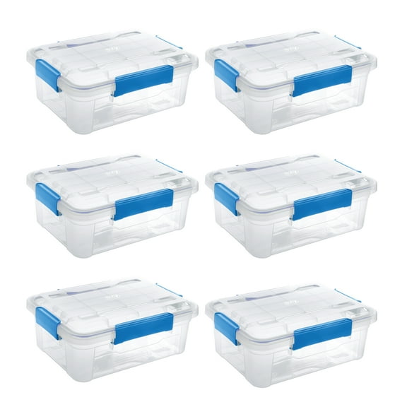 6 PACK - EZY STORAGE WATERPROOF 3Gal/12Qt/11.4L STORAGE BOX IP67
