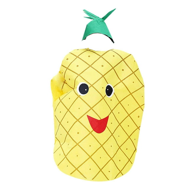Disfraz de fruta para niños, cómodo y portátil, para cosplay, para niñas y niños. Piña