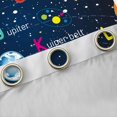 thumbnail image 4 of Homewish Starry Sky Black Out Curtains For Preppy Children Kids,Universe Galaxy Curtains Pack of 2 (42x63 Each),Cosmos Planet Bedroom Curtains,Breathable Home Decor, 4 of 6