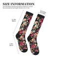 thumbnail image 2 of Lsque Many Kind Of Flowers Pattern Sport Compression Socks for Men & Women 15-20 mmHg Knee High Nurse Pregnant Running Medical and Travel Athletic, 2 of 6