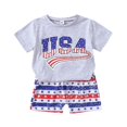 thumbnail image 5 of Coerni Boys Summer Clothes Sets American Independence Day Short Sleeve Tshirt & Shorts Set Casual Sport 2 Piece Outfit, 5 of 7
