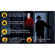 Portable Motion Sensor Alarm Entrance Chime For Premises Security And Nursery Alert