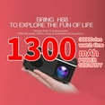 thumbnail image 4 of 1080P Mini Projector 30 Lumen Portable LED Light USB AV Port For Office Home Theater Outdoor US Plug, 4 of 8