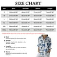 thumbnail image 3 of AKEGAMN Red Vintage Boho Floral Print 3/4 Sleeve Button Up Blouse, S-3XL, 3 of 5