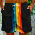 thumbnail image 5 of DDAPJ pyju Mens Big and Tall Swim Trunks Gay Pride Flag Rainbow 3D Printed Casual Beach Shorts Lightweight Drawstring Board Shorts Quick Dry Surf Bathing Suit with Pockets Multicolor#2 XXL, 5 of 8