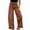 Brown, variant on Barrel Jeans Women Ruffle Hem Wide Leg Jeans Y2k Patchwork Baggy Boyfriend High Waisted Denim Pants