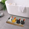 thumbnail image 3 of FJPT Non Slip Flannel Polyester Floor Mat With Cute Chicken Design For Bathroom Kitchen Bedroom Decor 31.5x19.7 inch, 3 of 5