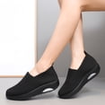 thumbnail image 5 of Domzle Women Orthopedic Sneakers Walking Shoes,Mesh Breathable Arch Support Slip-on Light Air Cushion Orthopedic Sneakers Shoes Black, 5 of 6