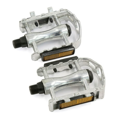 - Antislip Reflector Road Mountain Bike Flat Cage Platform Pedals Pair