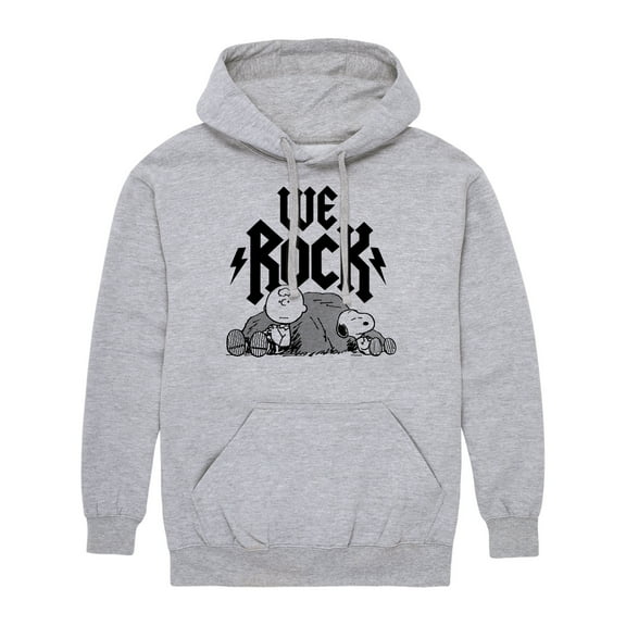 Peanuts - We Rock Charlie Brown and Snoopy - Men's Pullover Hoodie