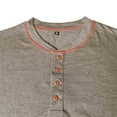 thumbnail image 6 of Letdown Men's Henley_Shirts Long Sleeve Four Button T-Shirt Casual Stylish Cotton Pullover Shirt Fall Winter Classic Inner Tops (Khaki,XXXL), 6 of 6