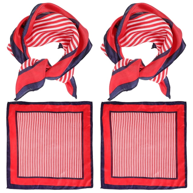 4 Uds pañuelo bufanda azafata bufanda cuadrada cuello bufanda para mujer bufandas de cuello