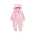 thumbnail image 2 of Baby Girls Boys Cute Bear Fleece Footie Bunting Snowsuit Toddler Infant Hooded Plush Footed Jumpsuit Romper Winter Fall Warm Coat Outfits, 2 of 5