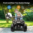 thumbnail image 3 of Roromall 2 Seater Ride On ATV for Kids, 24V Ride On Toy Car with Leather Seat, EVE Wheels, LED Lights, 2WD/4WD Power, Music, 4 Wheeler Electric Car Battery Powered for Boys Girls, 3 of 7