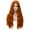 Orange, variant on BERON Orange Wigs Long Wavy Wig for Women 28' Side Part Wig Synthetic Heat Resistant Hair Wigs