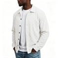 thumbnail image 4 of Vxararl Checkerboard Shacket Jacket Men, Classic Button‑Up Casual Checkerboard Shirt Overshirt, Vintage Check Shirt Jacket with Side Hand Pockets for Fall Season Daily Use White 2xL, 4 of 8