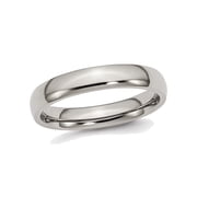 Gem & Harmony Ladies or Mens Chisel 4mm Comfort Fit Titanium Wedding Band Ring for Women