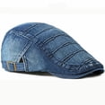 thumbnail image 5 of SikaFu New Adjustable Beret Cap Washed Cotton Jeans Denim Newsboy Ivy Flat Cap Men Women Berets Spring Summer Men Women Cap Hat, 5 of 6