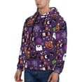 thumbnail image 3 of Balery Halloween Sweet Candy Pattern Mens Hoodie Kangaroo Pocket Hoodie Pullover Hooded Sweatshirt Ideal for Daily Wear Travel and Home-Small, 3 of 7
