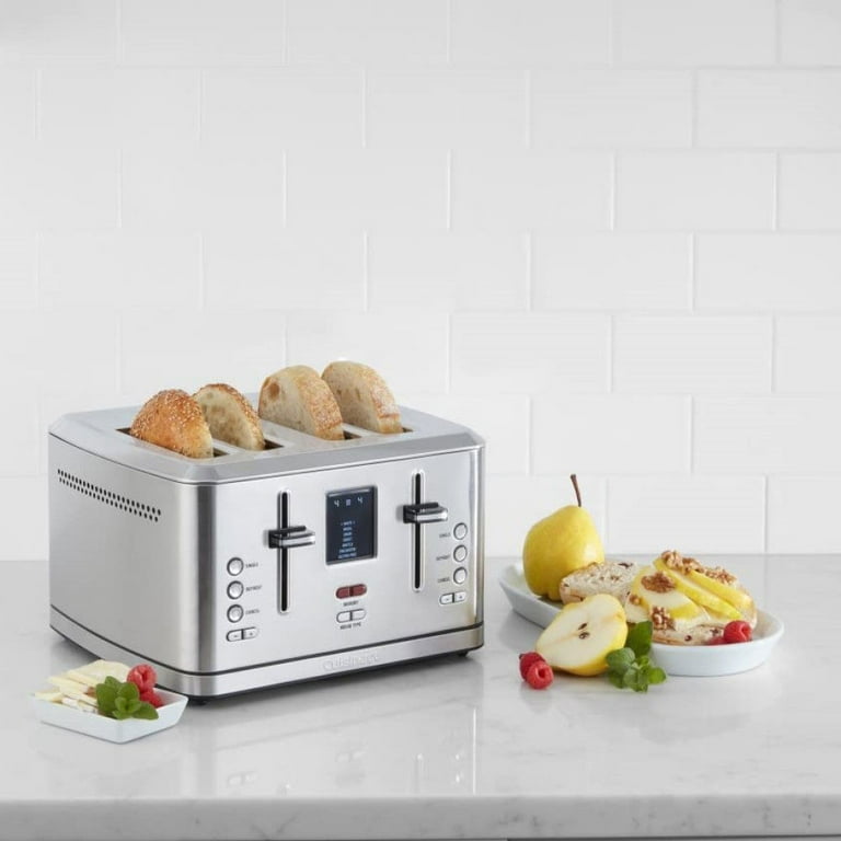 Cuisinart 4-Slice Stainless Steel Digital Toaster with Cuisinart 4-Slice Stainless Steel Digital Toaster with