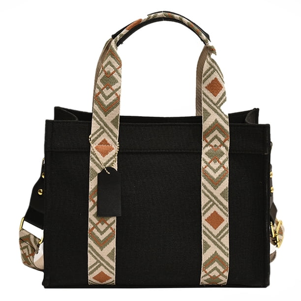 Bolso bandolera elegante de lona para mujer bolso Hobo elegante con correa ajustable de gran capacidad