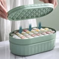 thumbnail image 1 of VBXOAE Stackable Round Ice Tray Set with Lid-Easy Release Ice Ball Maker for Cocktails,Coffee,Drinks,Space-Saving Design,Durable Food-Grade Material,Makes 72 Round Ice Balls,Green, 1 of 7