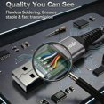 thumbnail image 3 of Cable Micro USB Ruaeoda de 1,8 m, resistente, trenzado, paquete de 2, 3 of 9