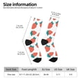 thumbnail image 2 of Daiia Strawberries Print Crew Socks – Soft Breathable Long Socks for Men & Women, Moisture-Wicking & Comfortable Daily Wear Socks, One-Size Fits Most (US 5-11), 2 of 6