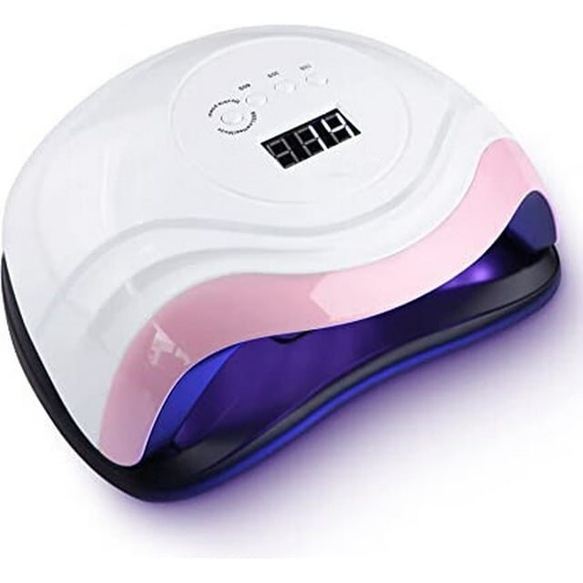 Secador de uñas con lámpara UV de 168 W, lámpara profesional para uñas, secado rápido, 4 temporizadores (10/30/60/99 s), 36 LED, pantalla LCD grande, base desmontable para uñas semipermanentes.