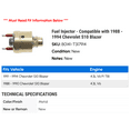 thumbnail image 2 of Fuel Injector - Compatible with 1988 - 1994 Chevy S10 Blazer 1989 1990 1991 1992 1993, 2 of 2