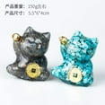 thumbnail image 3 of Export natural crystal glue bring in wealth and treasure cat office desktop gravel ornaments jewelry home decoration gifts for women, 3 of 11