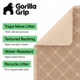 thumbnail image 3 of GORILLA GRIP Cat Litter Box Mat, Water Resistant Kitty Litter Trapping Mat, Textured Backing, Easy to Clean, Less Waste and Clean Floors, Kitten Supplies for Indoor Cats, Soft on Paws, 24x17 Beige, 3 of 10