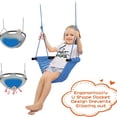 thumbnail image 6 of RedSwing 2 Pack Toddler Swing Seat for Kids with Heavy-Duty Adjustable Ropes, Hand-Knitting Secure Children Swing Set for Indoor Porch, Outdoor Playground, Backyard, Tree, Blue, 6 of 7