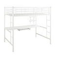 thumbnail image 1 of Lit Mezzanine en Métal avec Poste de Travail - Blanc, 1 of 4