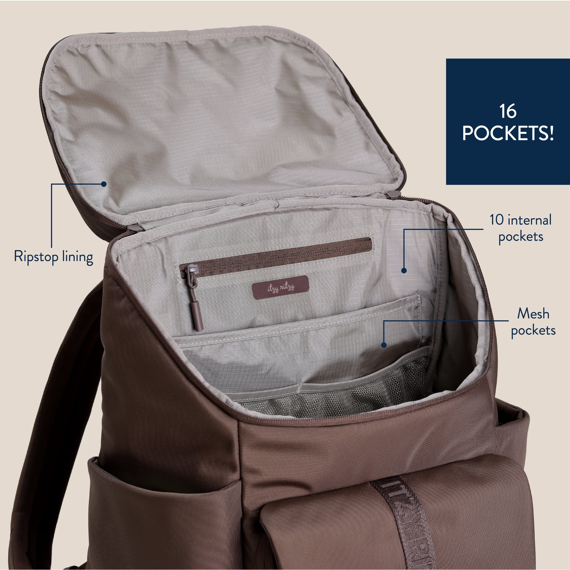 Itzy Ritzy Belong Bucket Backpack™ Mocha
