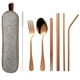 thumbnail image 1 of Combinación de vajilla portátil de acero inoxidable 1010 con revestimiento de titanio, cuchillo, tenedor, cuchara, palillos y pajita, 1 of 6