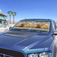 thumbnail image 2 of Renewold 2 Pack Car Sunshade for Men Women, Lightweight Windshield Sun Shade Front Window Sun Visor Universal Fit, American Tribal Highland Cow Sunflower Blue, 2 of 6