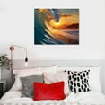 thumbnail image 4 of GOSMITH  Ocean Wave Picture Wall Art: Tropical Seascape Sunset Canvas Prints for Office, 4 of 4