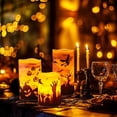thumbnail image 6 of WYZworks Halloween LED Candles Set of 3 - Flickering Flameless Pillar Candles with Timer - Spooky Silhouette Designs - Battery Operated - 4", 5", 6" Heights for Halloween Decorations, 6 of 8