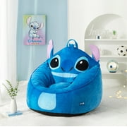 Disney Stitch Kids Compressed Foam Bean Bag Chair, Blue