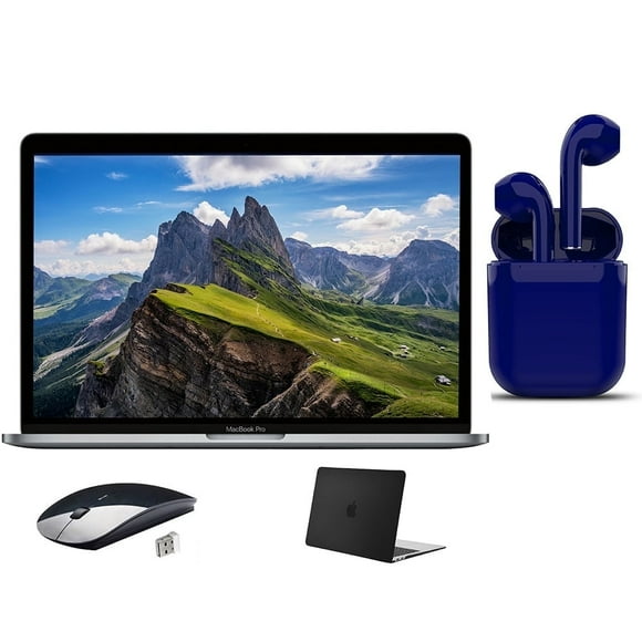 Refurbished | Apple MacBook Pro | 2.2/2.8GHz |Intel Core i7| 15.4-inch | 16GB RAM | 256GB SSD |Bundle:USA Essentials Bluetooth/Wireless Airbuds, Black Case, Wireless Mouse By Certified 2 Day Express
