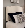 thumbnail image 3 of Newport Fabric Upholstered "Steel-Core" Platform Queen Bed/4-Drawers Ivory, 3 of 5