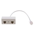 thumbnail image 1 of Enchufe de teléfono de 2 vías RJ11 EE. UU. a adaptador de enchufe RJ11 Y divisor para teléfono fijo Sunnimix Línea divisoria RJ11 de 2 vías, 1 of 8