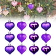 thumbnail image 2 of Christmas Heart Ornaments, Ongmies 12Pcs Heart Ornaments - Multi-Finish Heart Baubles for Christmas Tree and Valentine's Day Decor, Christmas Decorations Indoor, 2 of 8
