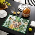thumbnail image 3 of St Patricks Day Placemats Set of 4, Modern Watercolor Dogs Green Shamrock Placemats for Dining Table, Place Mats for Kitchen Tabletop, Waterproof Wipeable Dining Table Mats Set, 3 of 9