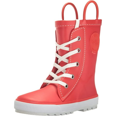 

QUIETTCEX Baby-Girls Printed Rain Boot Sneaker Red 5 M US Toddler